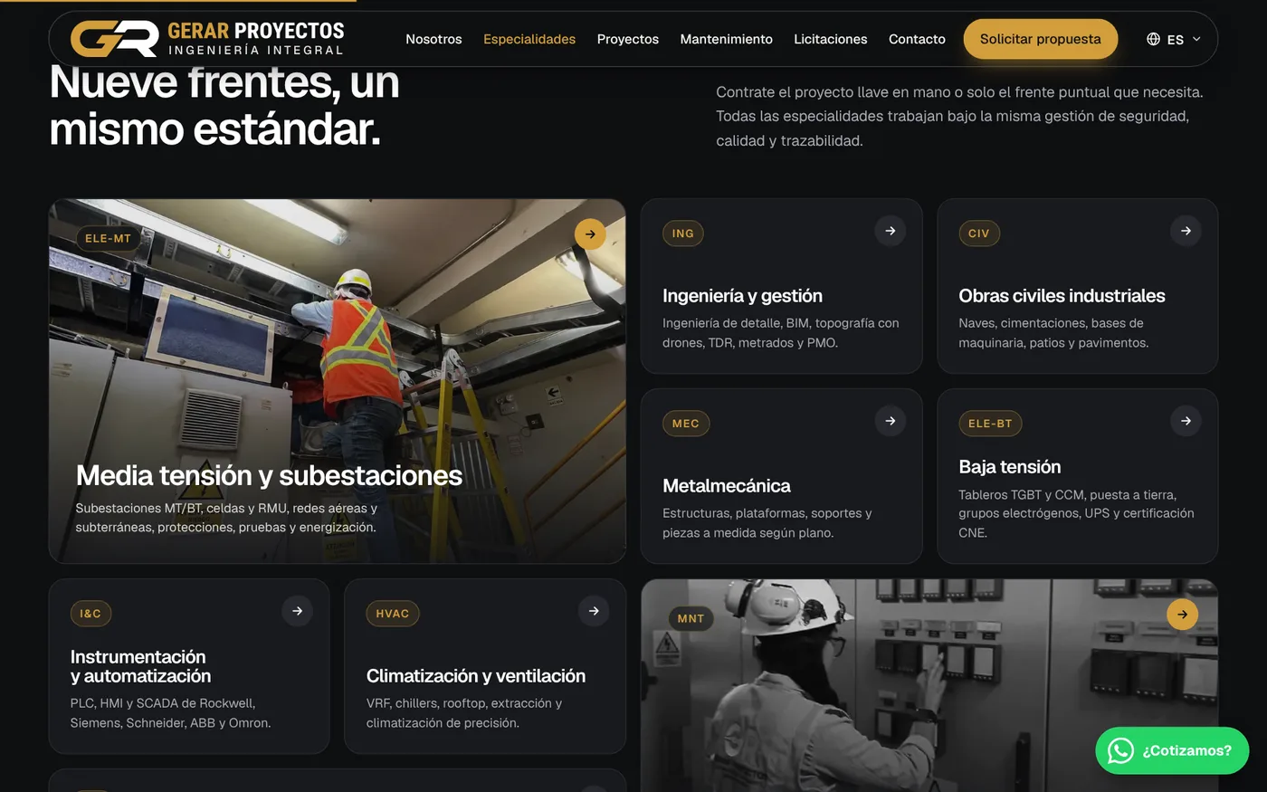 Especialidades