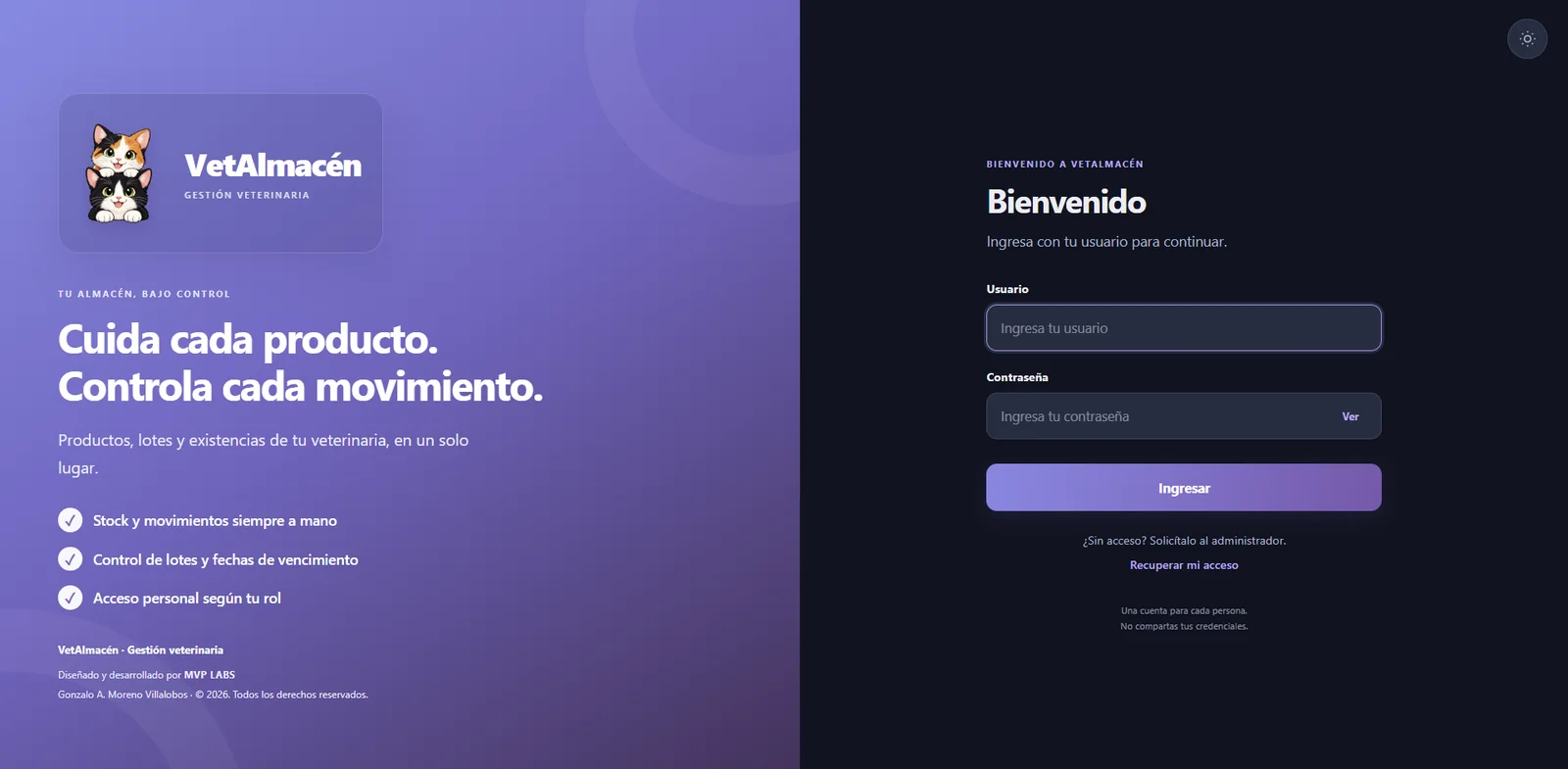 Inicio de sesión